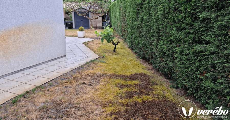 Rénovation de jardin avec un gazon synthétique, Bordeaux, Verébo